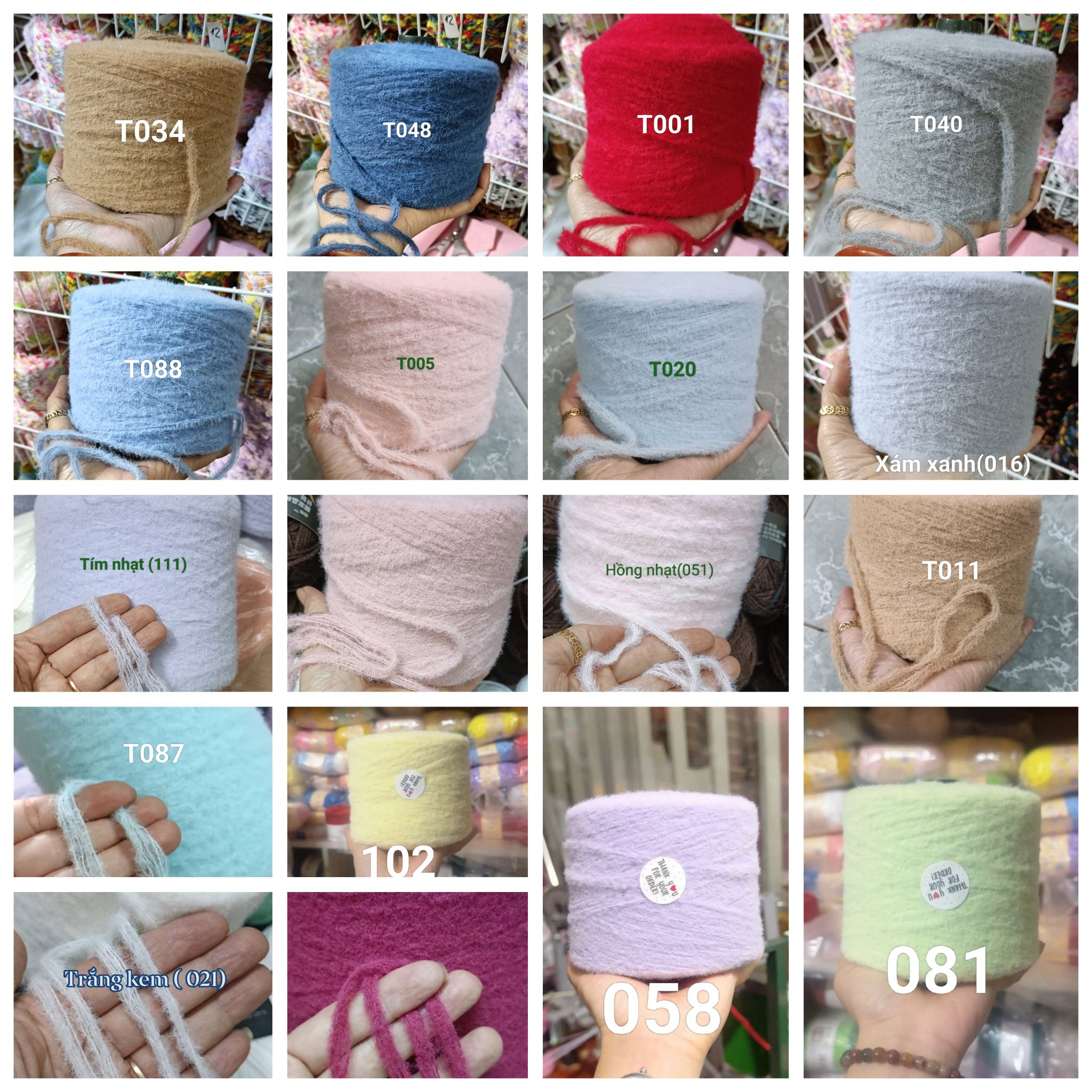 [500g] Len Cloud candy  ( sợi chập 6)